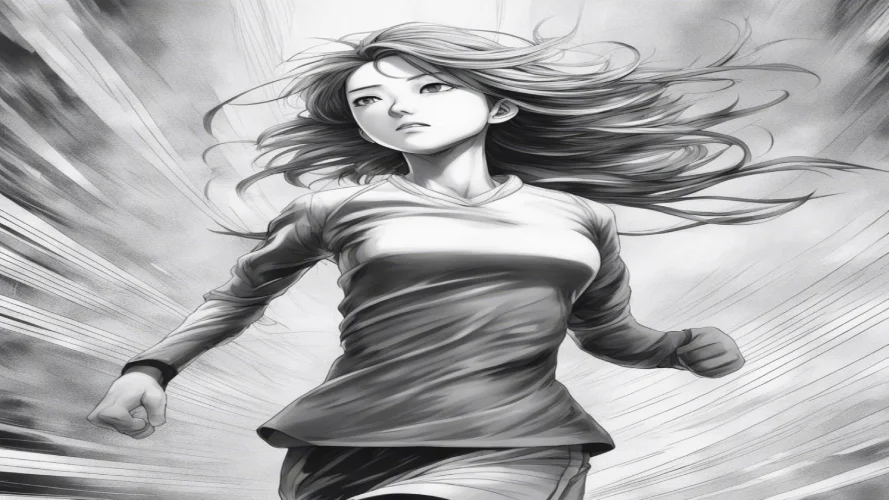 Líneas de acción en el dibujo manga