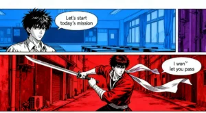 Maquetación de dibujo Manga